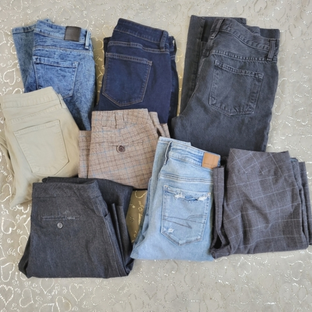 Lot Of 8 Sz 4 5 27 American Eagle J Brand Rampage Just Black Tracy Evans Jeans